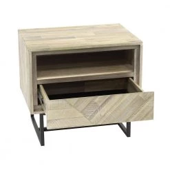 Peridot 1-Drawer Natural Nightstand 22 in. H x 18 in. W x 24 in. D by Armen Living -Armen Living Online Shop natural armen living nightstands lcpelanat 1f 1000