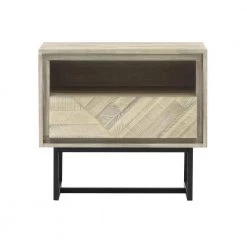 Peridot 1-Drawer Natural Nightstand 22 in. H x 18 in. W x 24 in. D by Armen Living -Armen Living Online Shop natural armen living nightstands lcpelanat 4f 1000