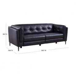Primrose Dark Metal and Navy Genuine Leather Contemporary Sofa by Armen Living 13 Primrose Dark Metal and Navy Genuine Leather Contemporary Sofa by Armen Living -Armen Living Online Shop navy armen living sofas couches lcpr3nv 40 1000