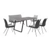 Coronado 6-Piece Pewter Rectangular Dining Set by Armen Living 1 Coronado 6-Piece Pewter Rectangular Dining Set by Armen Living -Armen Living Online Shop pewter armen living dining room sets setcddi6pcpw 64 1000