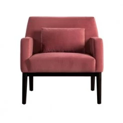 Oliver Pink Velvet Modern Accent Chair with Wood Legs by Armen Living -Armen Living Online Shop pink armen living accent chairs lcolchpnk c3 1000