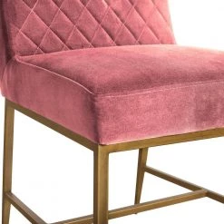 Memphis Pink Velvet and Antique Brass Accent Dining Chair (Set of 2) by Armen Living 10 Memphis Pink Velvet and Antique Brass Accent Dining Chair (Set of 2) by Armen Living -Armen Living Online Shop pink armen living dining chairs lcmmsipnk 1f 1000