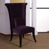 Mad Hatter 52 in. Purple Velvet and Black Wood Finish Dining Chair by Armen Living -Armen Living Online Shop purple armen living dining chairs lc847sipu 64 1000