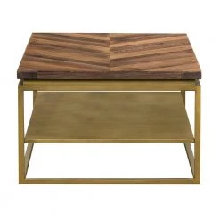 Faye 46 in. Rustic/Brass Large Rectangle Wood Coffee Table with Shelf and Metal Base by Armen Living 16 Faye 46 in. Rustic/Brass Large Rectangle Wood Coffee Table with Shelf and Metal Base by Armen Living -Armen Living Online Shop rustic brass armen living coffee tables lctrcoru 4f 1000
