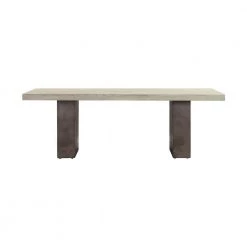 Abbey 47 in. Silver Grey Rectangle Oak Wood Coffee Table by Armen Living