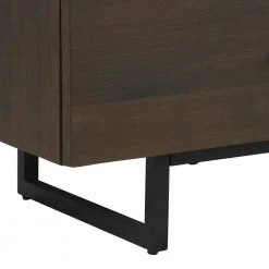 Marquis 6-Drawer Smoke Oak Wood Dresser with Black Metal Legs (33 in. H x 59 in. W x 20 in. D) by Armen Living -Armen Living Online Shop smoke armen living dressers lcmudrgr 44 1000