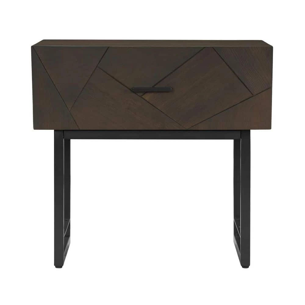 Marquis 1-Drawer Smoke Oak Nightstand (23 in. H x 24 in. W x 18 in. D) by Armen Living 3 Marquis 1-Drawer Smoke Oak Nightstand (23 in. H x 24 in. W x 18 in. D) by Armen Living