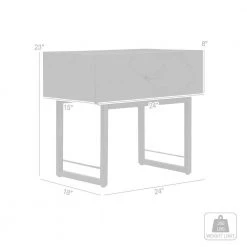 Marquis 1-Drawer Smoke Oak Nightstand (23 in. H x 24 in. W x 18 in. D) by Armen Living 20 Marquis 1-Drawer Smoke Oak Nightstand (23 in. H x 24 in. W x 18 in. D) by Armen Living -Armen Living Online Shop smoke armen living nightstands lcmulagr d4 1000