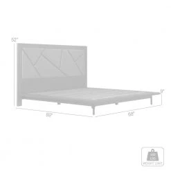 Marquis Smoke Gray Oak Wood Frame Queen Platform Bed by Armen Living -Armen Living Online Shop smoke armen living platform beds lcmubdgrqn d4 1000