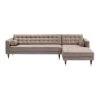 Somerset Taupe Velvet Mid Century Modern Right Sectional Sofa by Armen Living -Armen Living Online Shop taupe armen living sectional sofas lcsmsetau 64 1000