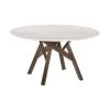 Venus 54 in. White Marble Mid-Century Modern Round Dining Table with Walnut Wood Legs by Armen Living -Armen Living Online Shop top white 030 bn leg walnut armen living kitchen dining tables lcvediwa 64 1000