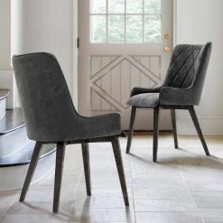 Alana Gray Upholstered Dining Chair (Set of 2) by Armen Living -Armen Living Online Shop tundra grey armen living dining chairs lcalchtgch 31 1000
