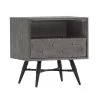 Makena 1-Drawer Tundra Grey Nightstand 23 in. H x 16 in. W x 22 in. D by Armen Living -Armen Living Online Shop tundra grey armen living nightstands lcmklatg 64 1000