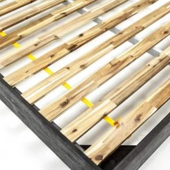 Mohave Mid Century Tundra Grey Acacia Queen Platform Bed by Armen Living -Armen Living Online Shop tundra grey armen living panel beds lcmvbdtgqn 44 1000