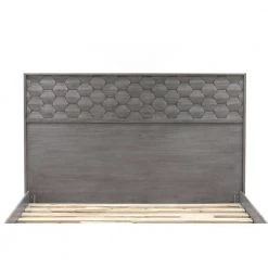 Makena 64 in. W Grey Queen Acacia Wood Frame Platform Bed by Armen Living -Armen Living Online Shop tundra grey armen living platform beds lcmkbdtgqn 1f 1000