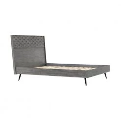 Makena 64 in. W Grey Queen Acacia Wood Frame Platform Bed by Armen Living -Armen Living Online Shop tundra grey armen living platform beds lcmkbdtgqn c3 1000