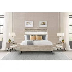 Bridges 3-Piece 2 Tone Grey Acacia Queen Bedroom Set by Armen Living -Armen Living Online Shop two tone grey armen living bedroom sets setbrbdqn3a 31 1000