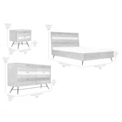 Bridges 4-Piece 2 Tone Grey Acacia Queen Bedroom Set by Armen Living 18 Bridges 4-Piece 2 Tone Grey Acacia Queen Bedroom Set by Armen Living -Armen Living Online Shop two tone grey armen living bedroom sets setbrbdqn4a 76 1000