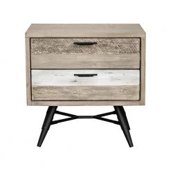 Bridges 2-Drawer 2-Tone Nightstand 24 in. H x 18 in. W x 24 in. D by Armen Living