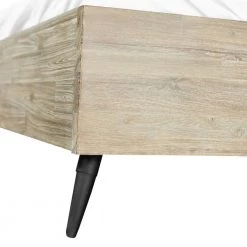 Bridges 89 in. W 2-Tone Grey Queen Acacia Wood Frame Platform Bed by Armen Living -Armen Living Online Shop two tone grey armen living platform beds lcbrbdgrqn 44 1000