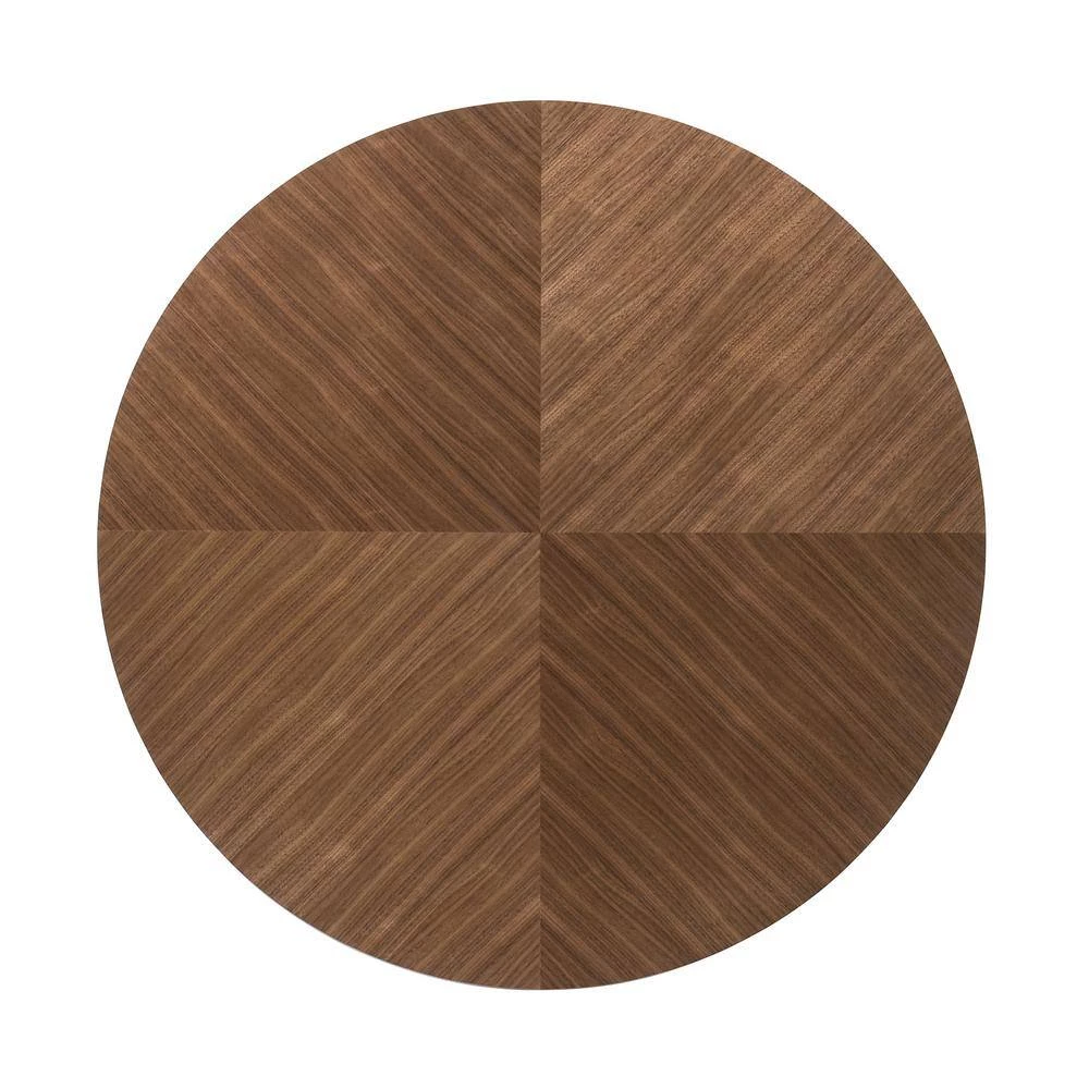 Cosmo Walnut Veneer Coffee Table with Black Metal Base by Armen Living 4 Cosmo Walnut Veneer Coffee Table with Black Metal Base by Armen Living - Image 2