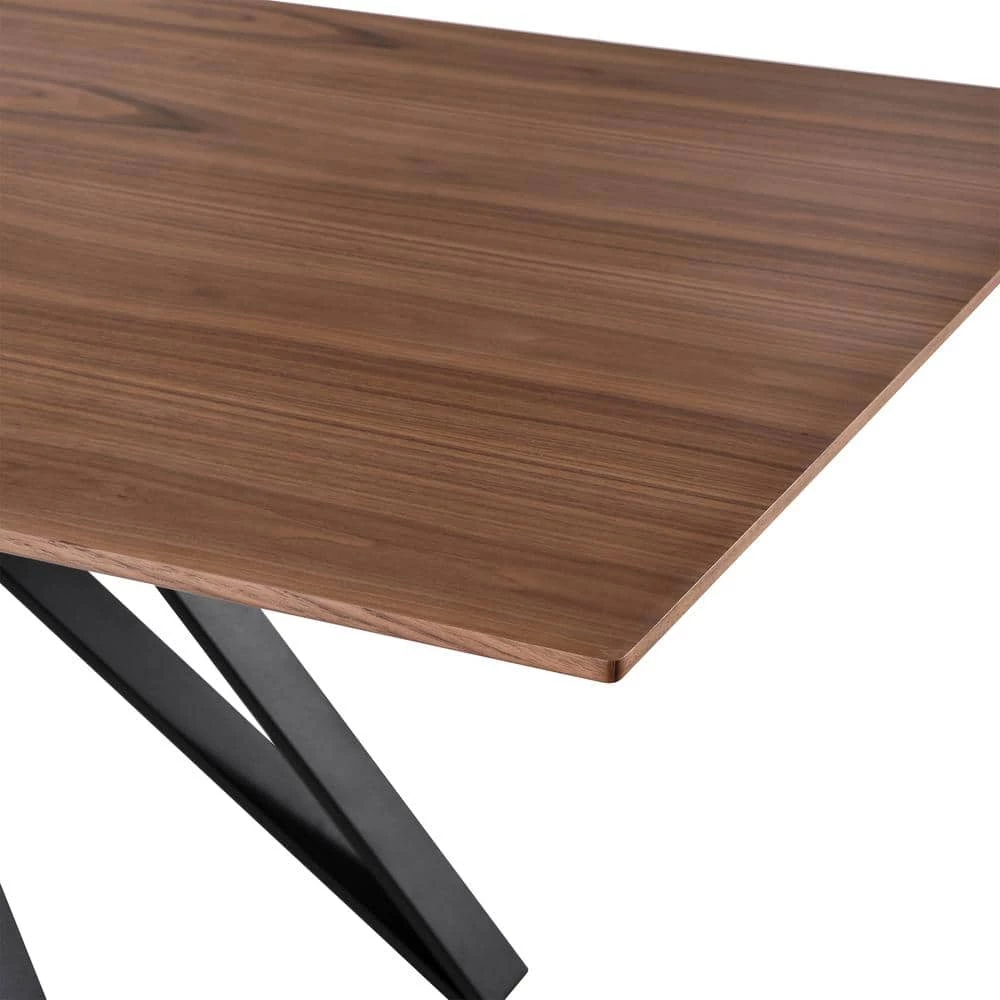 Modena Walnut Dining Table by Armen Living 7 Modena Walnut Dining Table by Armen Living - Image 5