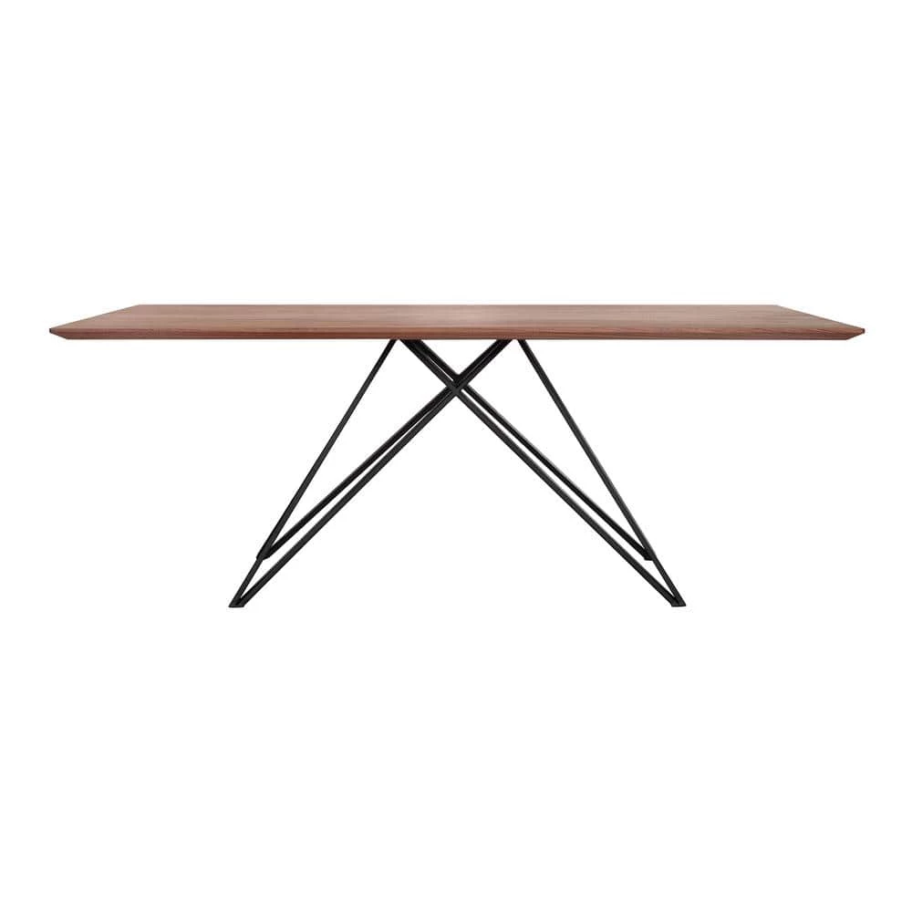 Modena Walnut Dining Table by Armen Living 5 Modena Walnut Dining Table by Armen Living - Image 3