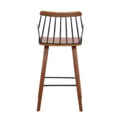 Micah Walnut and Metal Modern 26 in. Counter Height Bar Stool by Armen Living 14 Micah Walnut and Metal Modern 26 in. Counter Height Bar Stool by Armen Living -Armen Living Online Shop walnut black armen living bar stools lcmibawa26 44 1000