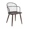 Bradley Steel Framed Side Chair in Black Powder Coated Finish and Walnut Glazed Wood by Armen Living -Armen Living Online Shop walnut black armen living dining chairs lcbdsiblwa 64 1000