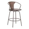 Payton Contemporary 30" Bar Height Bar Stool in Black Brushed Wood and Black Powder Coated Finish by Armen Living -Armen Living Online Shop walnut glazed brown armen living bar stools lcpybawbbl30 64 1000