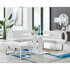 Amanda White Bench by Armen Living -Armen Living Online Shop white armen living bedroom benches lcambewhbch fa 1000